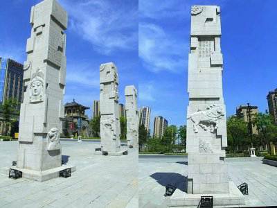 石雕欄桿、石拱橋、石欄桿