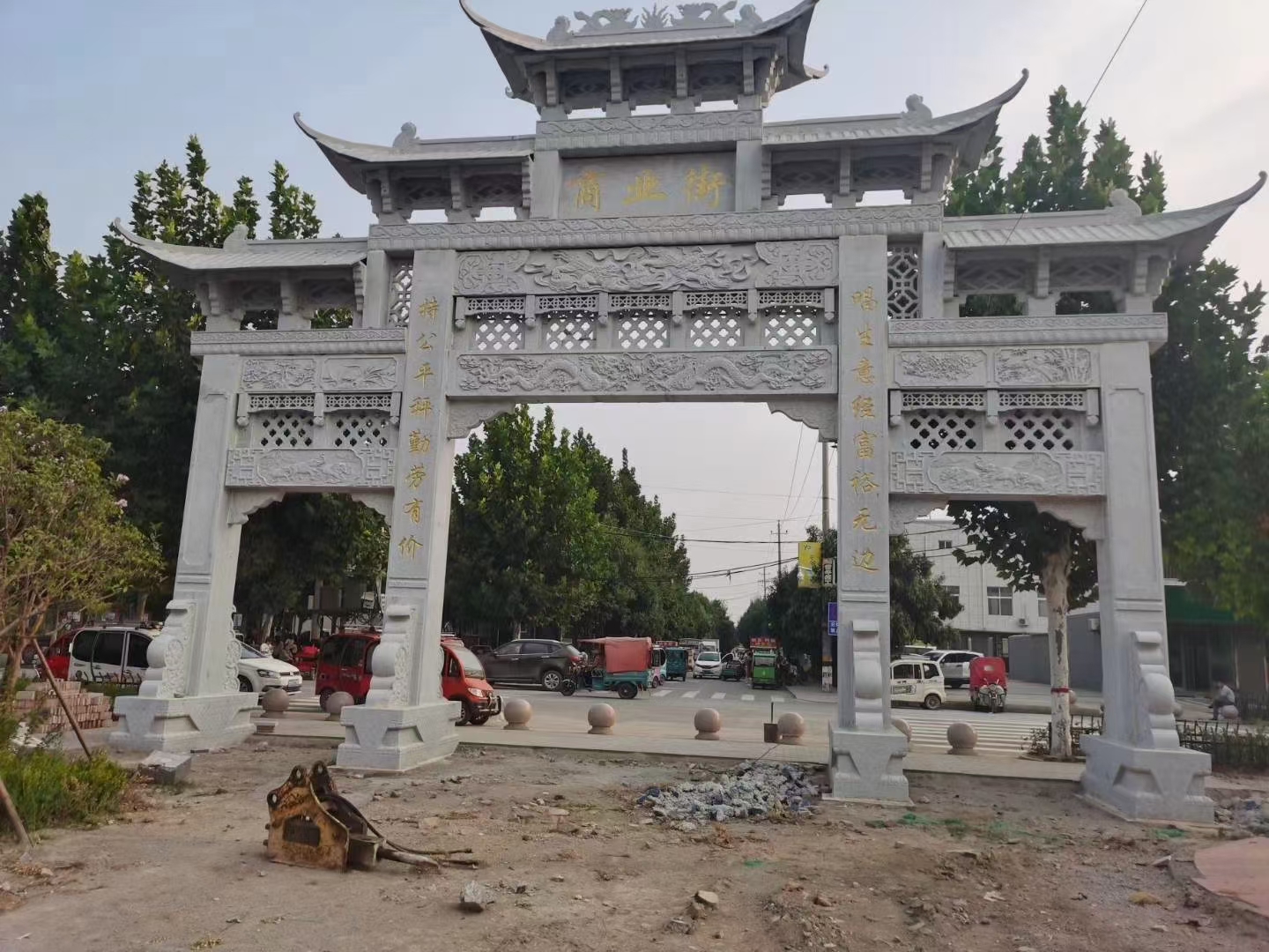 石雕欄桿、石拱橋、石欄桿