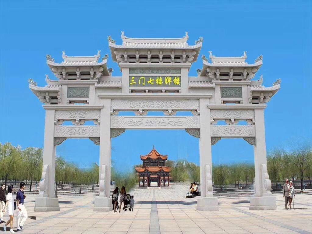 三門七樓石牌樓設(shè)計(jì)廠家